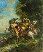 Eugene Delacroix Weislingen Captured by Goetz's Men oil painting on canvas